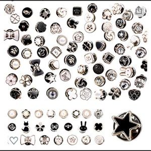 80 Assorted Instant Buttons / Shirt Pins